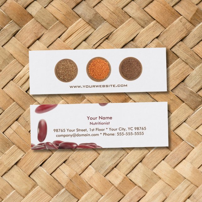 Dietitian Nutritionist Coach Skinny Business Card (Creator Uploaded)