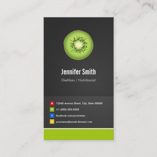 Dietitian / Nutritionist Diet Creative Innovative Business Card Template