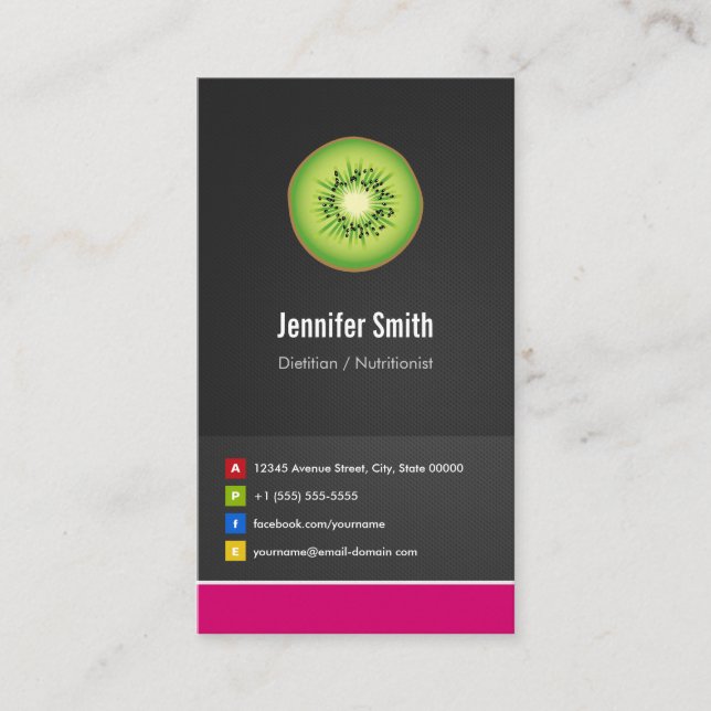 Dietitian / Nutritionist Diet Creative Innovative Business Card (Front)