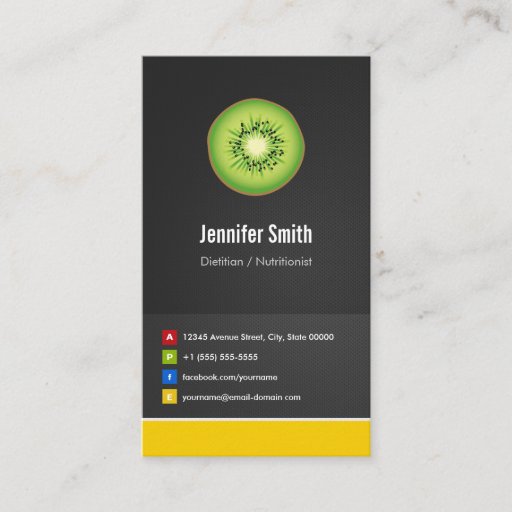 Customizable Dietitian / Nutritionist Diet Creative Innovative Business Card