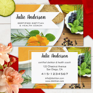Dietitian Nutritionist Health Coach Business Card