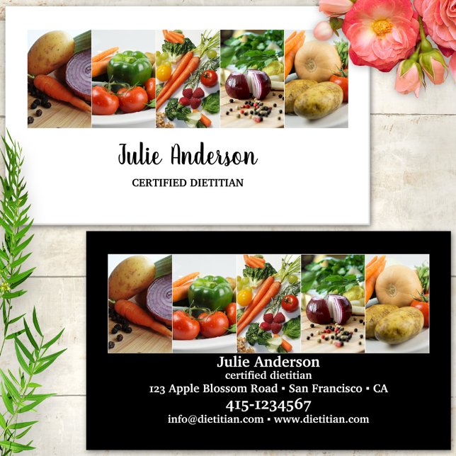 Dietitian Nutritionist Health Food Business Card (Creator Uploaded)