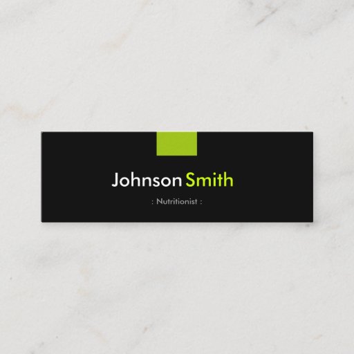 Customizable Dietitian Nutritionist - Mint Green Compact Business Card