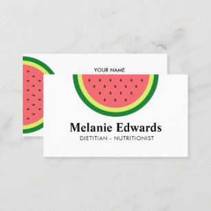 Dietitian nutritionist watermelon business cards