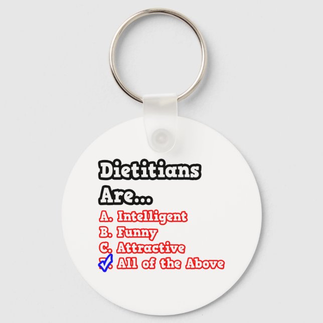 Dietitian Quiz...Joke Keychain (Front)
