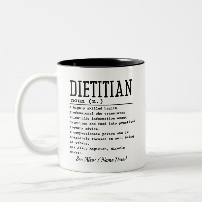 Dietitian Two-Tone Coffee Mug (Left)