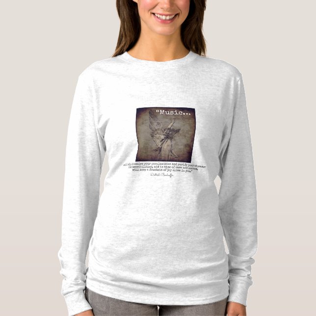 Dietrich Bonhoeffer music quote T-Shirt (Front)