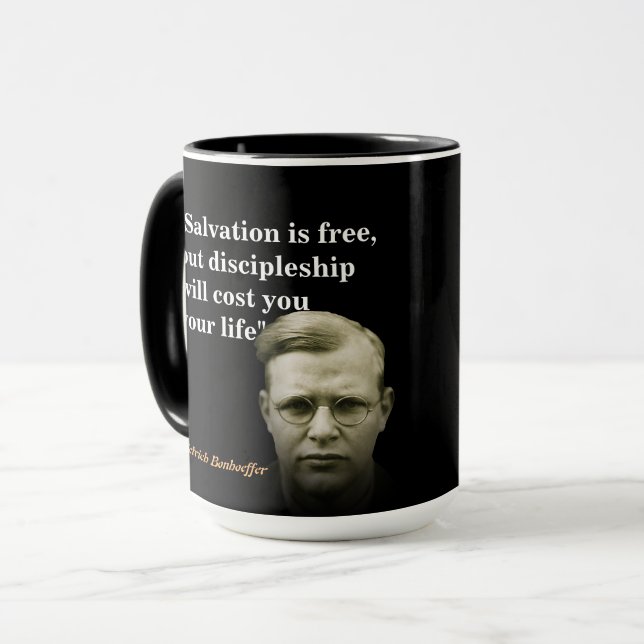 Dietrich Bonhoeffer Quote On Salvation Mug (Front Left)