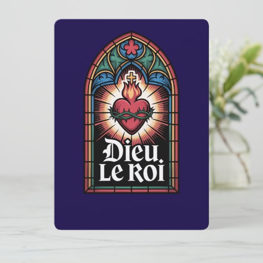 Dieu Le Roi Catholic Monarchist Sacred Heart  (Standing Front)