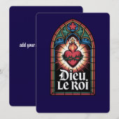 Dieu Le Roi Catholic Monarchist Sacred Heart  (Front/Back)
