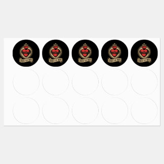 Dieu Le Roi Catholic Monarchist Sacred Heart Stick Labels