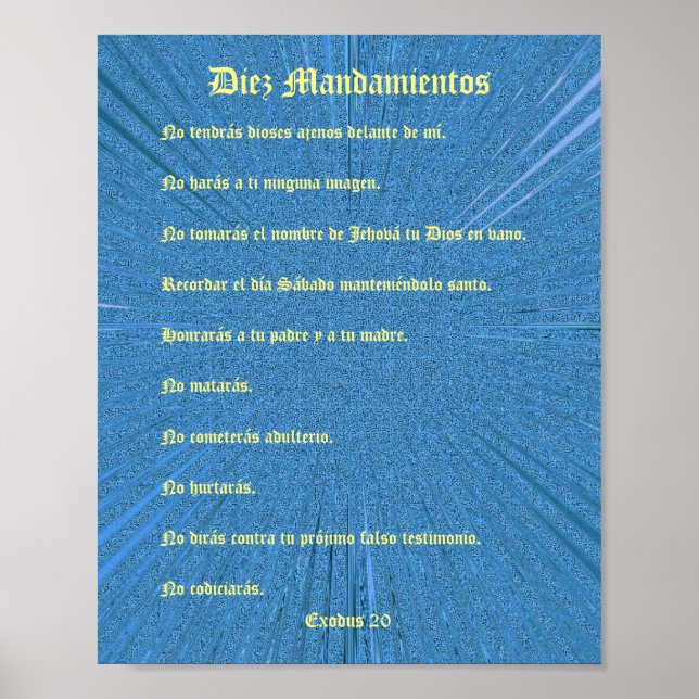 Diez Mandamientos - Aerosol Azul Poster 2 (Front)