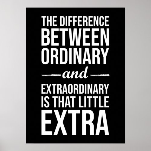 Difference Between Ordinary and Extraordinary Poster