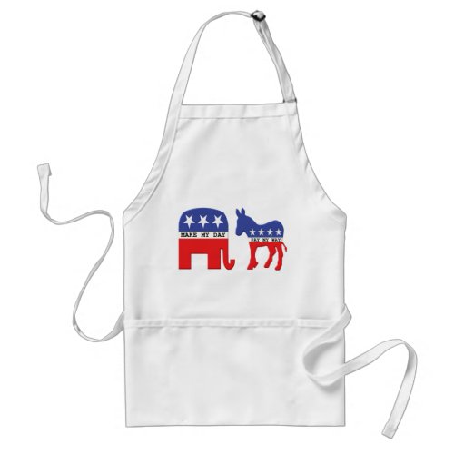 Difference Between Republicans and Democrats Funny Adult Apron