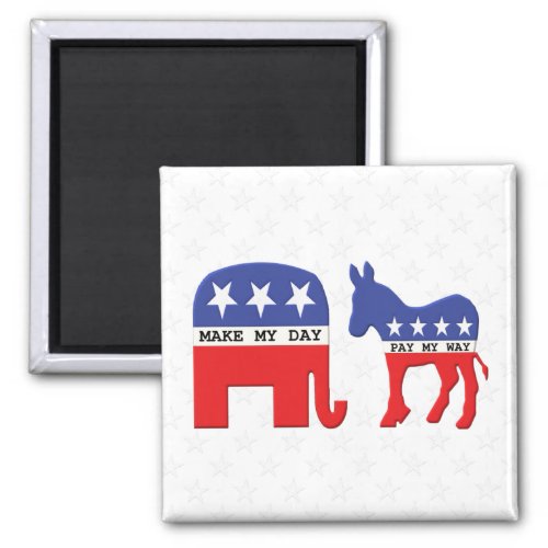 Difference Between Republicans and Democrats Funny Magnet