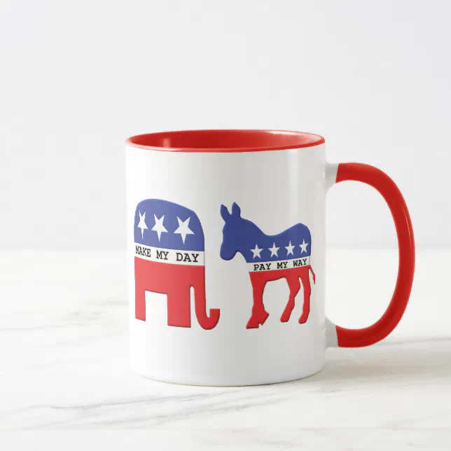 Difference Between Republicans And Democrats Funny Mug | Zazzle