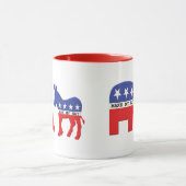 Difference Between Republicans and Democrats Funny Mug (Center)