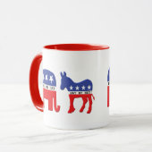 Difference Between Republicans and Democrats Funny Mug (Front Left)