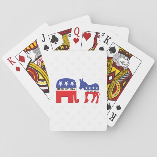 Difference Between Republicans and Democrats Funny Poker Cards