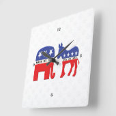 Difference Between Republicans And Democrats Funny Square Wall Clock ...