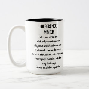 Difference Maker Definition Appreciation Gift Two-Tone Coffee Mug