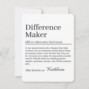 Difference Maker Definition Invitation