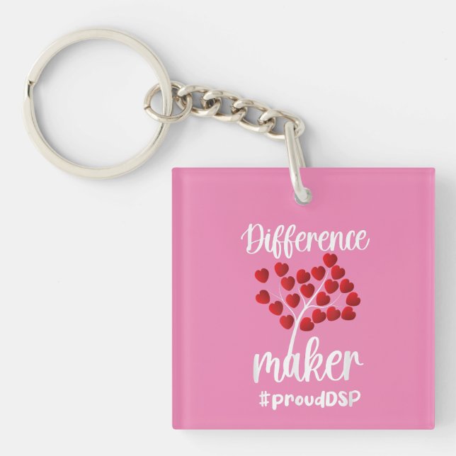 Difference Maker Direct Support Professional gifts Keychain (Front)