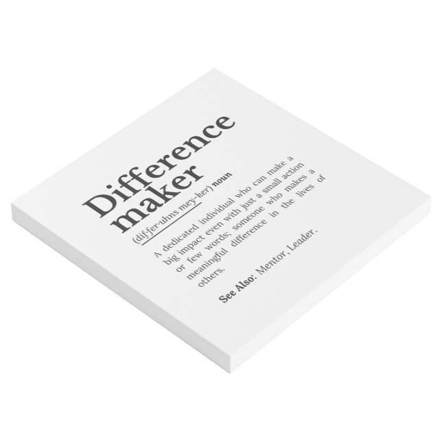 Difference Maker – Inspirational Quote Gallery Wrap (3/4)