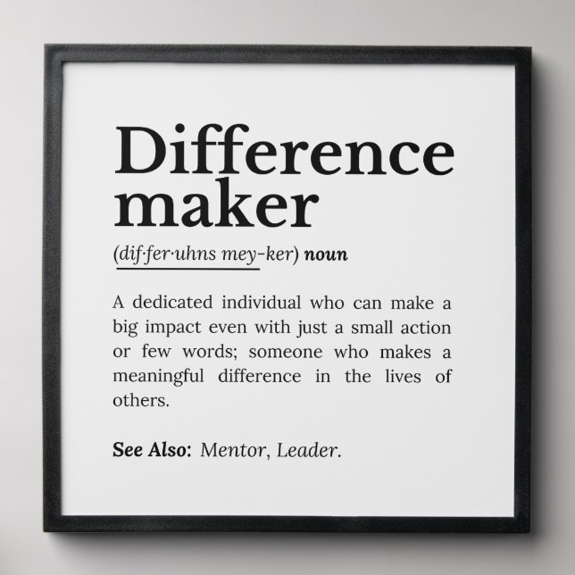 Difference Maker – Inspirational Quote Peel And Stick Photo Tile (Front Set)