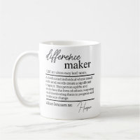 Difference Maker Mug, Personalized Difference Make