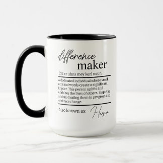 Difference Maker Mug, Personalized Difference Make Mug