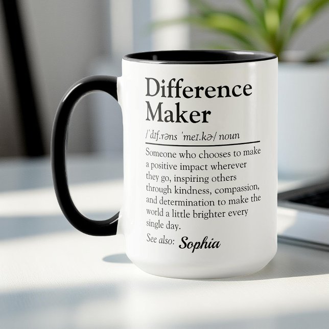 Difference Maker Personalized Appreciation Gift Mug (Creator Uploaded)
