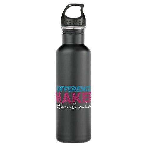 Difference Maker Social Worker Special Education Stainless Steel Water Bottle