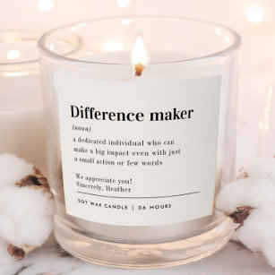 Difference Maker Thank You Appreciation Gifts Scented Candle