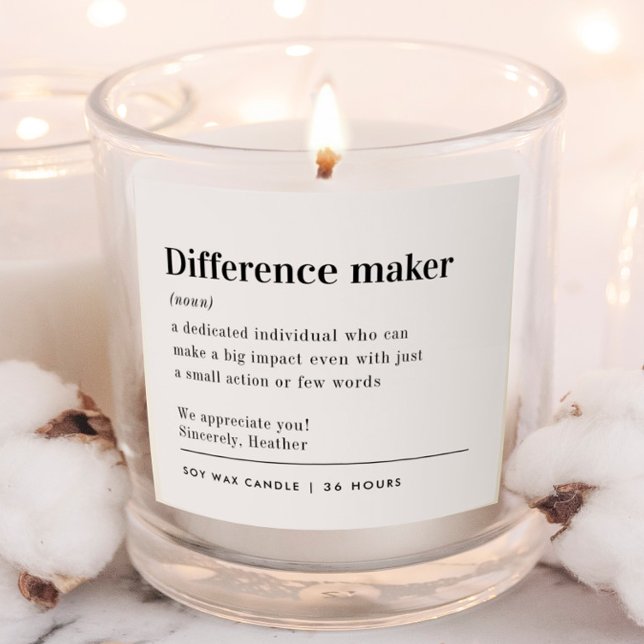 Difference Maker Thank You Appreciation Gifts Scented Candle (Creator Uploaded)