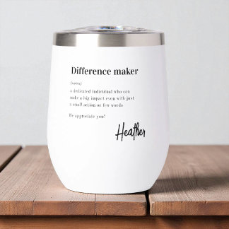 Difference Maker Thank You Appreciation Gifts Thermal Wine Tumbler