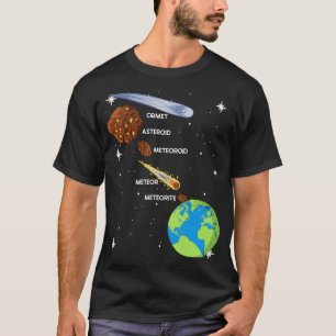 Difference Space Objects Comet Asteroid Meteorite T-Shirt