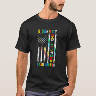Different Abled Not Disabled USA Flag Disability P T-Shirt