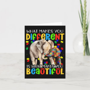 Different Beautiful Autism Awareness Puzzle Piece Card