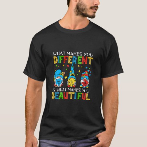 Different Beautiful Autism Awareness Puzzle Piece  T_Shirt