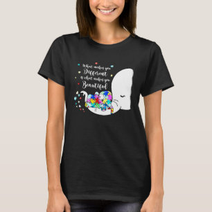 Different Beautiful Autism Awareness Puzzle Piece T-Shirt