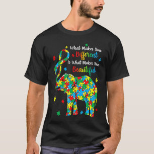 Different Beautiful Autism Awareness Puzzle Piece T-Shirt