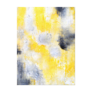 Grey And Yellow Wrapped Canvas Prints | Zazzle