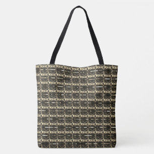 Different brown, different striped or shapes tote bag