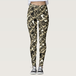 Different brown, different striped transverse leggings