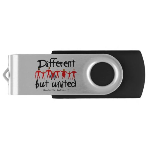 Different but United Add Your Logo Custom Template USB Flash Drive