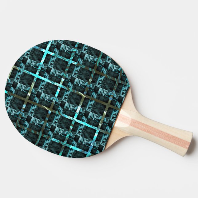 Different chess, squares or image under grid? ping pong paddle (Back Side)