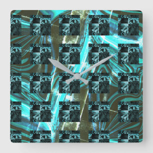 Different chess, squares or image under grid? square wall clock
