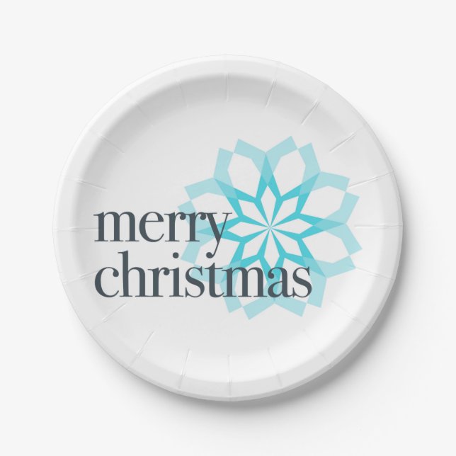 Different, classical design of "Merry Christmas" Paper Plates (Front)