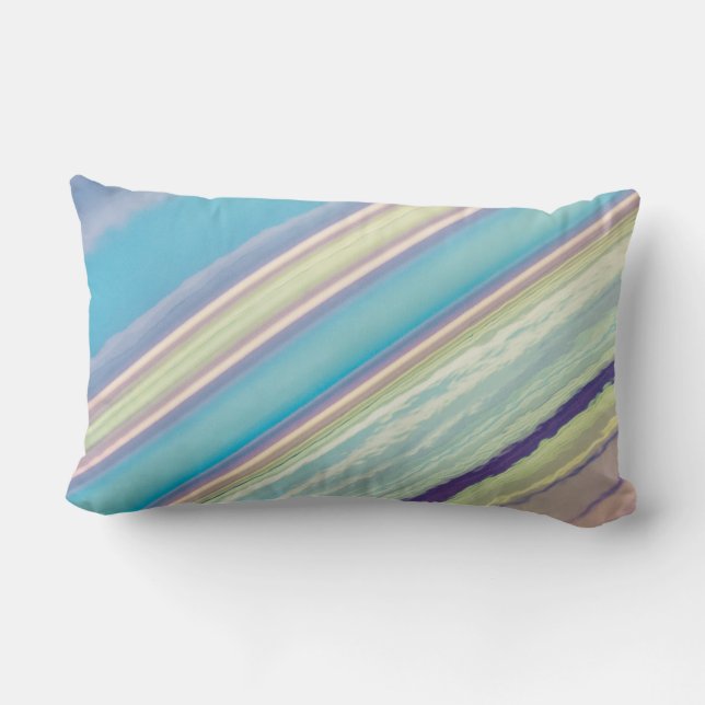 Different colors stripes lumber trow pillow  (Back)